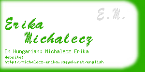 erika michalecz business card